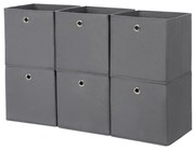 Zestaw Organizerów do Szafy, Szuflady, 6 sztuk, Szary