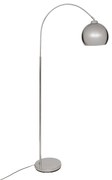 Lampa podłogowa łukowa FLORIS, metalowa, srebrna, 177 cm