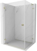 Mexen Lunar-B L kabina prysznicowa uchylna lewa 90 x 70 cm, transparent, złota - 832L-090-070-50-00-L