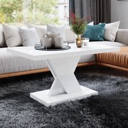 Nowoczesna ława do salonu Dixon 100x60 biały połysk