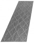 Dywan sznurkowy Patara romby szary 80 cm x 250 cm