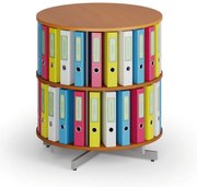 Regał obrotowy na segregatory, 2 półki, czereśnia