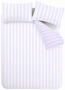 Biało-lawendowa pościel dwuosobowa 230x220 cm Stripe Tease – Sassy B