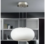 EGLO 86813 - Lampa wisząca OPTICA 2xE27/60W biały/opalone szkło