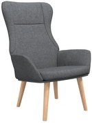 Ciemnoszary tapicerowany fotel wypoczynkowy D9-P93