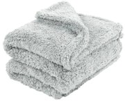 Szary pluszowy koc Tiseco Home Studio Teddy, 130x170 cm