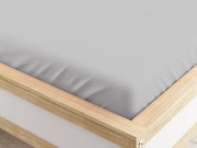 PrzytulneMieszkanie.pl Prześcieradło z mikrofibry z gumką jasnoszare 90 x 200 cm