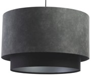 Szara lampa wisząca z zamszowym abażurem - 5X S429 M2-W86