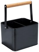 Czarny pojemnik na przybory kuchenne Wenko Baco