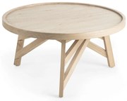 Stolik z drewna mindi Kave Home Thais, ø 80 cm