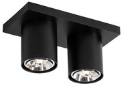 Nowoczesny Plafon / Reflektorek / Spot / Spotow / Lampy sufitowe czarny 2-punktowy - Tubo Nowoczesny Oswietlenie wewnetrzne