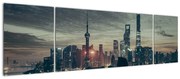 Obraz miasta o zmierzchu (170x50 cm)