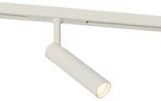 Nowoczesny biały reflektor do systemu szynowego jednofazowego - Slimline Uzzy