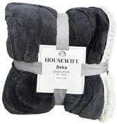 Luksusowy koc z baranka z mikropluszu NESTIVE ciemnoszary Rozmiar: 150 x 200 cm