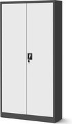 Szafa biurowa na akta wysoka Jan H 90x40x195 cm antracyt/biały
