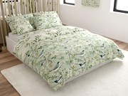 PrzytulneMieszkanie.pl PrzytulneMieszkanie.pl Bawełniana pościel FLORIBIRD POLY zielona Rozmiar pościeli: 70 x 90 cm | 140 x 220 cm
