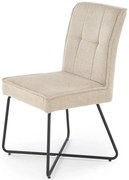 Beżowe tapicerowane krzesło metalowe F1-W17