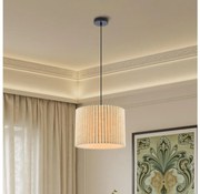 Brilagi - Lampa wisząca na przewodzie NORDIC WAVE 1xE27/15W/230V śr. 32 cm lniany/czarny