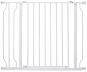 Drzwi zabezpieczające dla psów regulowana brama ochronna kratka biała 95x4x76cm | Aosom PL