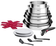 Zestaw garnków aluminiowych 15 szt. INGENIO Cook Eat L881SF04 – Tefal