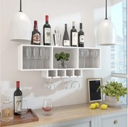 Stojak na kieliszki do wina biały 90x32.5x22 vin