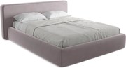Łóżko 200 x 225 - z weluru - lawendowy - KIANA