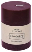 Bordowa świeczka Eco candles by Ego dekor Friendly, 37 h