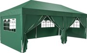Outsunny Pawilon ok. 6x3m Stabilny Zimoodporny Pop-up Składany Pawilon z Oknem, Drzwiami na Zamek, Ściankami Bocznymi, Ochroną UV | Aosom PL