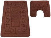 Brązowy komplet dywaników łazienkowych A7-W22