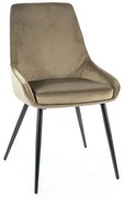 Krzesło tapicerowane COBE VELVET oliwkowe SIGNAL