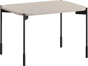 Stolik kawowy Sonatia 60 cm prostokątny na metalowych nogach - kaszmir