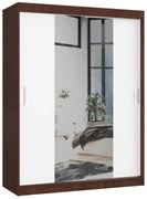 Przesuwna szafa do pokoju dziecięcego wenge + biały S4-C43