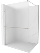 Mexen Kioto+ ścianka prysznicowa z półką Walk-in 80 x 200 cm, szron, nikiel szczotkowany - 800-080-121-97-30