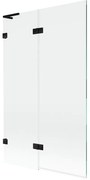 Mexen Lunar L parawan nawannowy 2-skrzydłowy lewy 110 x 150 cm, transparent, czarny - 897L-110-100-70-00-L