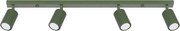 Listwa oświetleniowa 4-punktowa KARBON 4L zielona oliwkowa ryflowana SOLLUX  LIGHTING