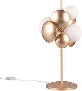 Lampa stołowa w biało-złotym kolorze ze szklanym kloszem (wys. 50 cm) Bubble – Trio Select