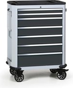 Wózek warsztatowy mobilny na narzędzia EXPERT, 7 szuflad, grafitowy