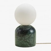 Lampa Stołowa Z Naturalnego Kamienia Tumkur Zielony Marmur Udaipur - Sklum