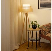 Brilagi - Lampa stojąca CEDAR LUNETA 1xE27/15W/230V rattan/brąz/krem