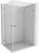 Mexen Lunar Duo kabina prysznicowa uchylna prawa 110 x 85 cm, transparent, złota - 834-110P-085L-50-00