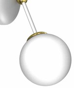 Kinkiet biały, podwójny, nowoczesny JOY WHITE / GOLD 2xE14
