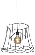 Retro lampa wisząca czarna 50 cm - Granny Frame Retro Oswietlenie wewnetrzne