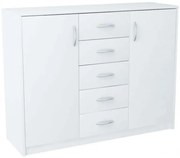 Biała komoda z półkami i szufladami A9-D60