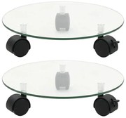 Zestaw szklanych kwietników na kółkach G1-G50