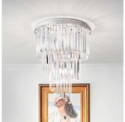 Ideal Lux - Kryształowy żyrandol natynkowy CARLTON 12xE14/40W/230V śr. 50 cm chrom