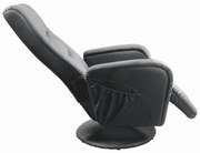 PULSAR czarny eco skóra recliner z funkcją masażu czarny pilot relax