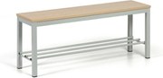 Ławka do szatni z półką na buty, siedzisko - laminat, długość 1000 mm, brzoza