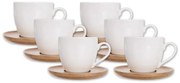 Białe porcelanowe filiżanki zestaw 6 szt. 125 ml Whiteline – Orion