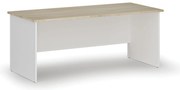 Biurko PRIMO WHITE, 180x80 cm, biały/dąb naturalny