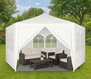 Pawilon ogrodowy z oknami 2x2x2m, namiot ogrodowy, biały Gardella-WW